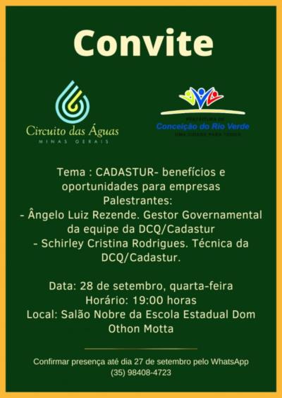 Palestra sobre o CADASTUR- benefícios e oportunidades para empresas