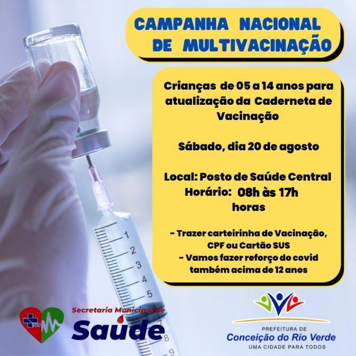 ‘Dia D’ da vacinação contra a Polio e Multivacinação acontece neste sábado, 20