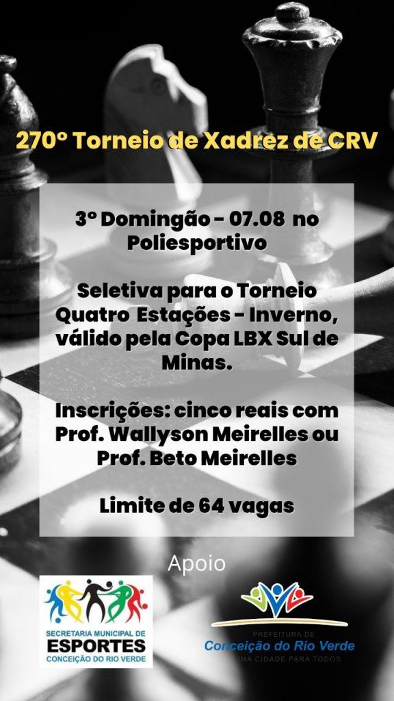 270° Torneio de Xadrez de CRV 3° Domingão – 07 de Agosto de 2022