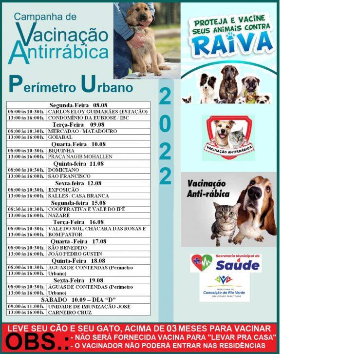 Campanha de Vacinação Antirrábica Animal-2022