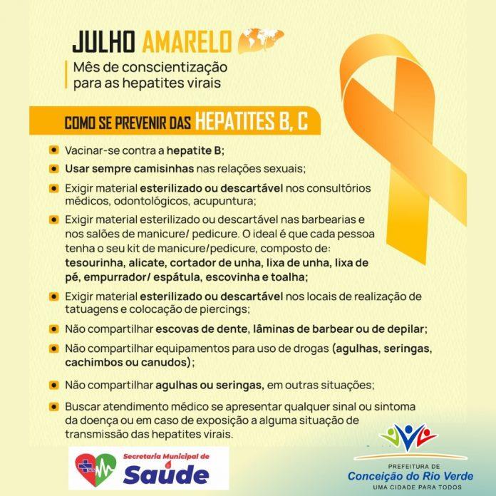 Julho Amarelo: Mês de luta contra as hepatites virais