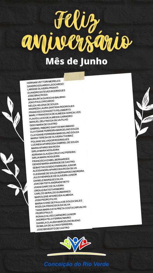 PREFEITURA PARABENIZA SERVIDORES DO MES DE JUNHO!
