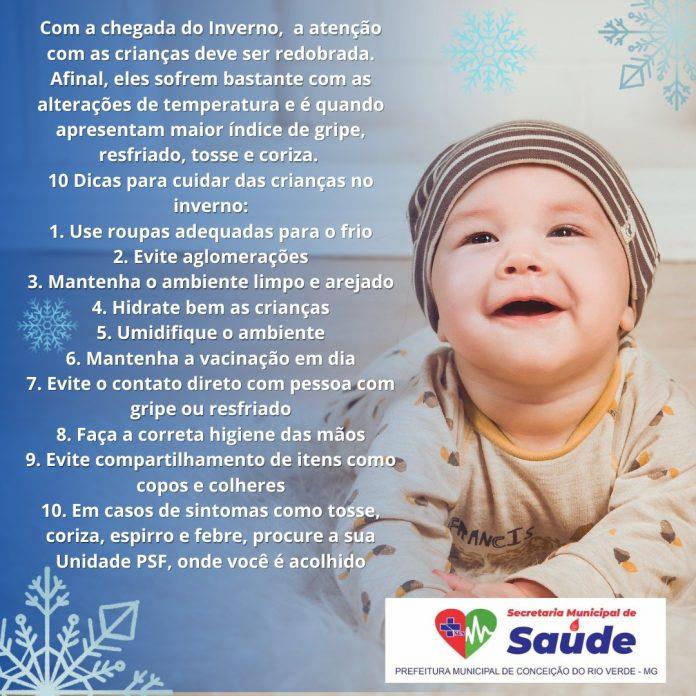 Com a chegada do Inverno, é hora de redobrar os cuidados com a saúde das crianças