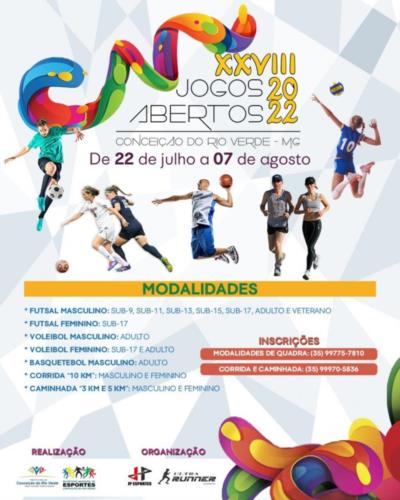 VEM AÍ O XXVIII JOGOS ABERTOS DE CRV 2022