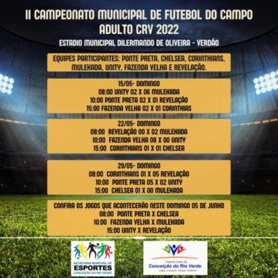 II Campeonato Municipal de Futebol do Campo Adulto CRV 2022