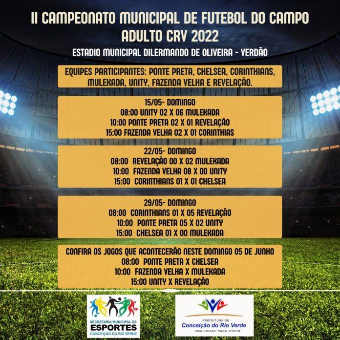 II Campeonato Municipal de Futebol do Campo Adulto CRV 2022