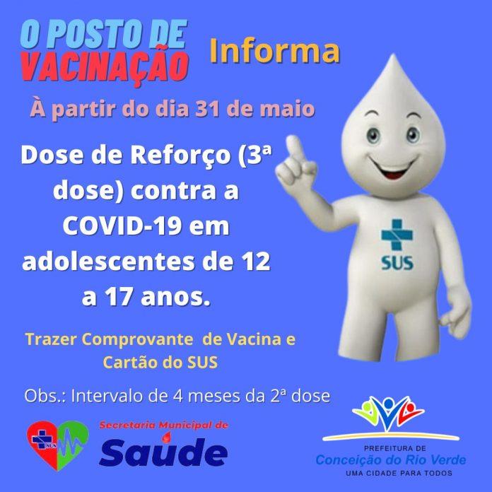 ATENÇÃO ADOLESCENTES DE 12 A 17 ANOS