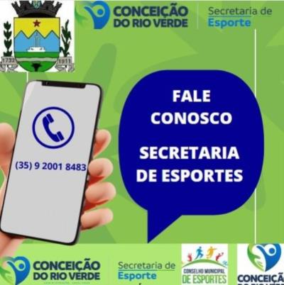 ATENÇÃO, POPULAÇÃO! A SECRETARIA DE ESPORTES ESTÁ COM NOVO NÚMERO!