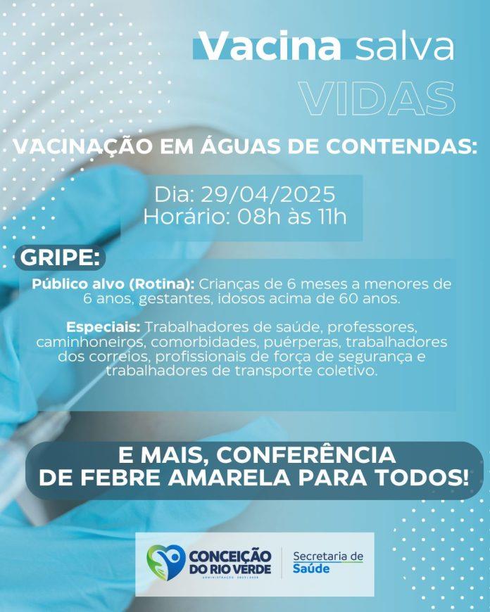 VACINAÇÃO CONTRA GRIPE E VERIFICAÇÃO DA SITUAÇÃO VACINAL DE FEBRE AMARELA EM ÁGUAS DE CONTENDAS