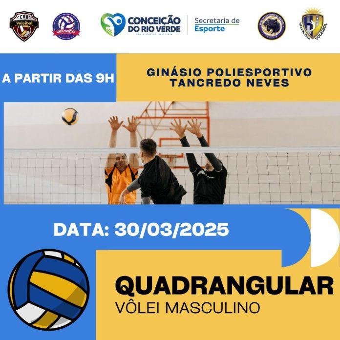 QUADRANGULAR DE VÔLEI MASCULINO NESTE DOMINGO!