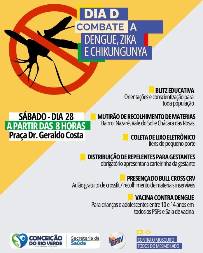 Secretaria Municipal de Saúde realiza Dia D de Combate à Dengue, Zika e Chikungunya