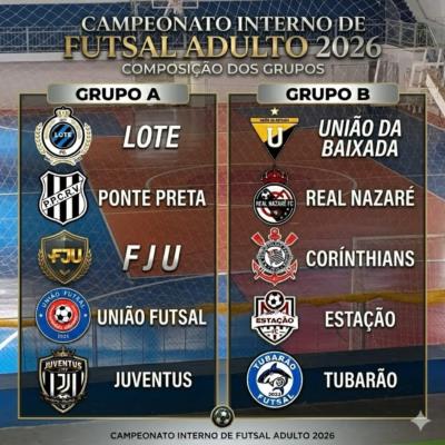 CAMPEONATO INTERNO DE FUTSAL ADULTO MOVIMENTA O ESPORTE EM CONCEIÇÃO DO RIO VERDE