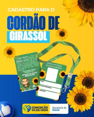 SECRETARIA DE SAÚDE INICIA CADASTRO PARA CORDÃO E CRACHÁ DE GIRASSOL