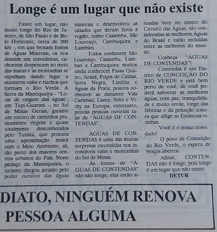 LONGE E UM LUGAR QUE NÃO EXISTE