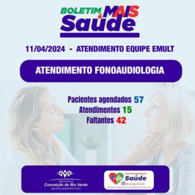 BOLETIM DE ATENDIMENTO FONOAUDIOLOGIA