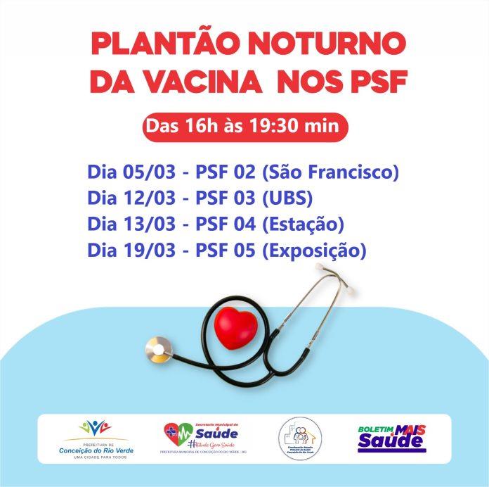 Plantão Noturno da Vacina nos PSF