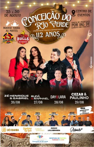 Viva a tradição e a história de Conceição do Rio Verde! 112 anos acolhendo você.