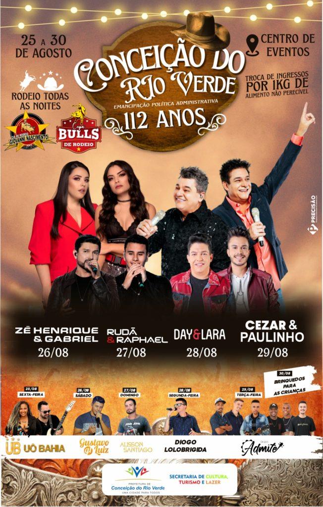 Viva a tradição e a história de Conceição do Rio Verde! 112 anos acolhendo você.