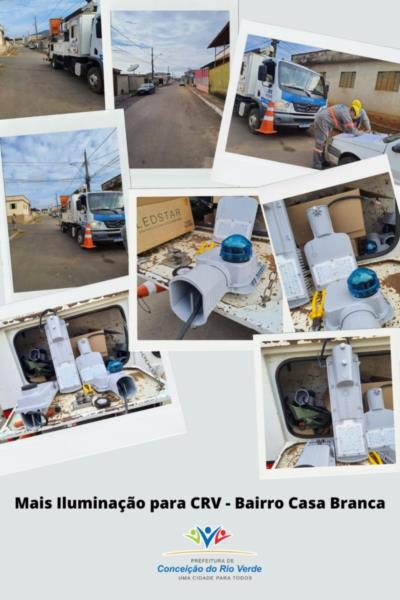 INSTALAÇÃO DA NOVA ILUMINAÇÃO DE LED AVANÇA PELA CIDADE