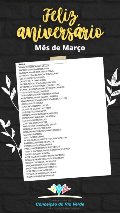 PREFEITURA PARABENIZA SERVIDORES DO MÊS DE MARÇO!
