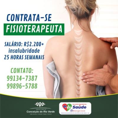 CONTRATA-SE PROFISSIONAIS DE FISIOTERAPIA