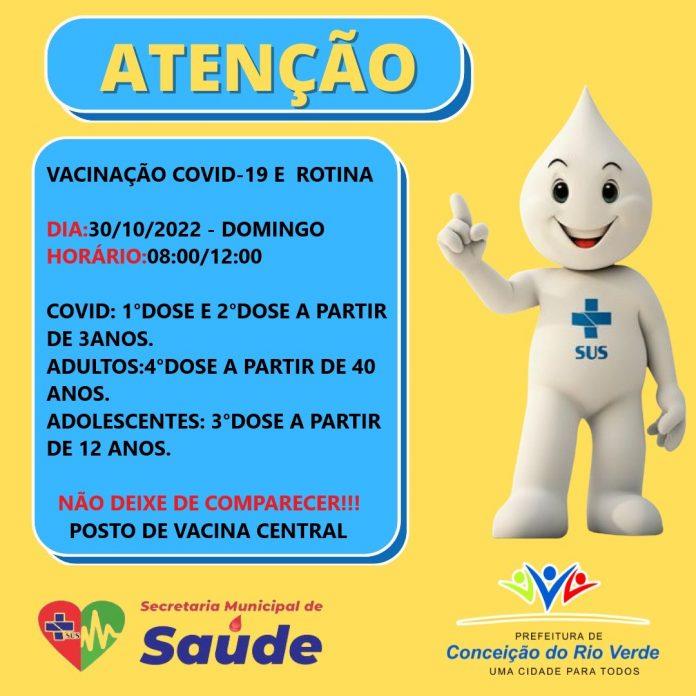 DOMINGO É DIA DE VOTAÇÃO, MAS TAMBÉM HAVERÁ VACINAÇÃO